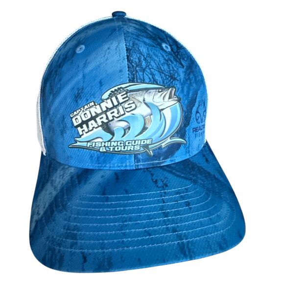 Richardson 112P Captain Donnie Harris Fishing Guide Hat Blue Mesh Trucker Cap - Picture 3 of 5